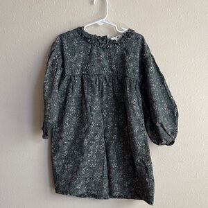 H&M Dark Floral Ruffle Dress